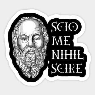 Scio me nihil scire - Socrates Sticker